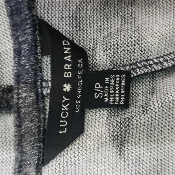 Lucky Brand Camouflage Hooded Cardigan Blue Gray Size S - Picture 6 of 9